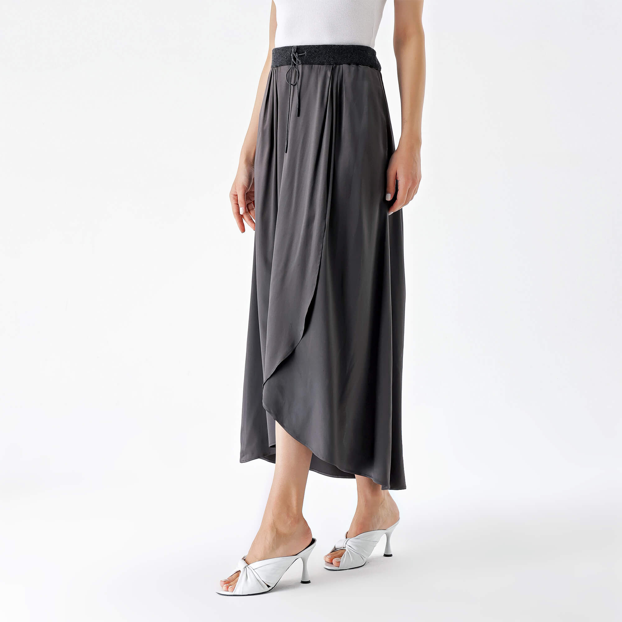 Fabiana Filippi - Anthracite Satin Skirt